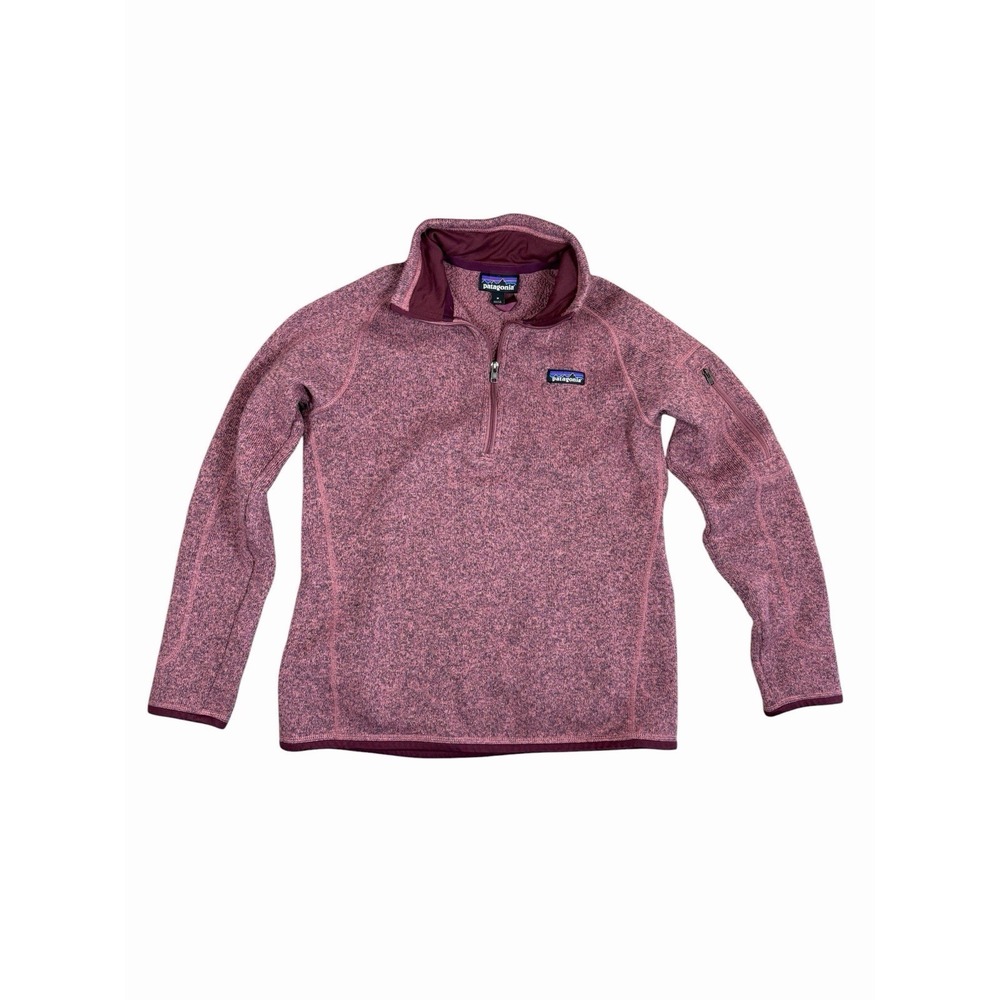 Patagonia Better Sweater 1/4 Zip Fleece Pullover Womens Medium Mauve Jacket